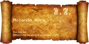 Molenda Nóra névjegykártya